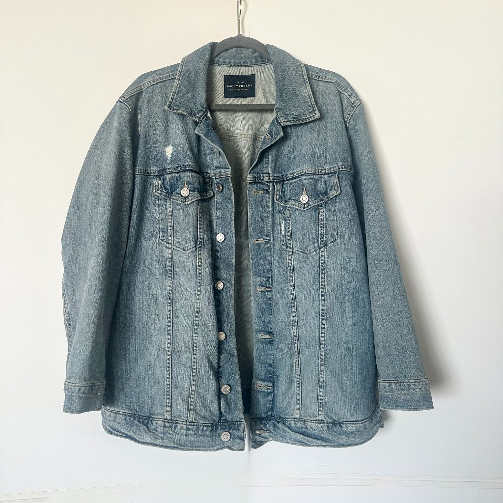 Lucky Brand Vintage Denim Jean Jacket Size LXl Circa 1999